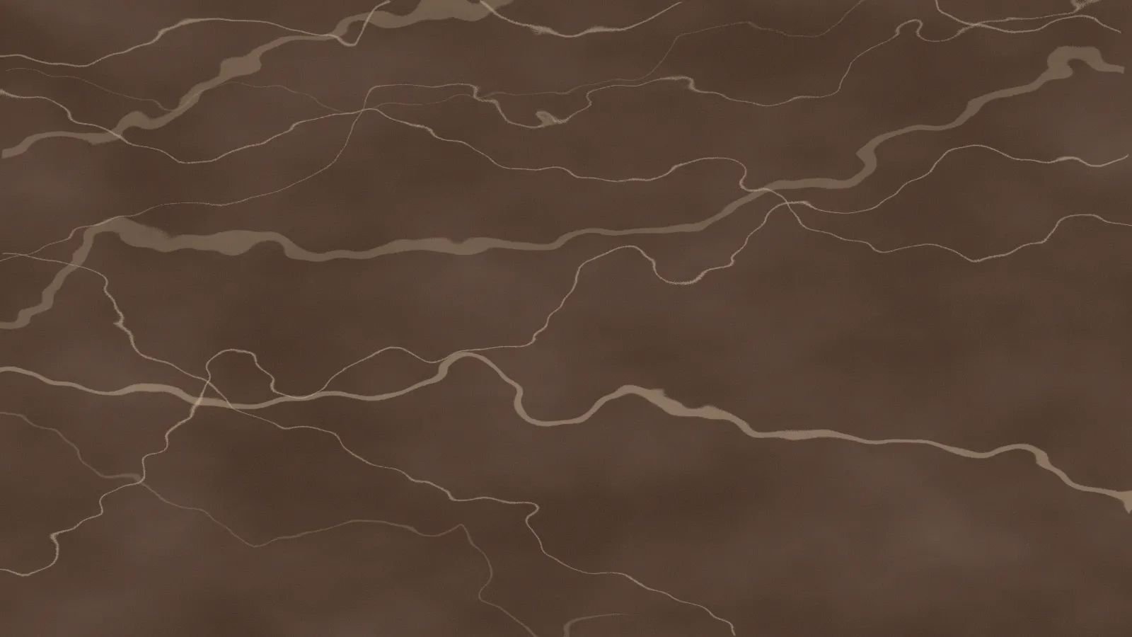A dark brown marble-look surface with pale veining
