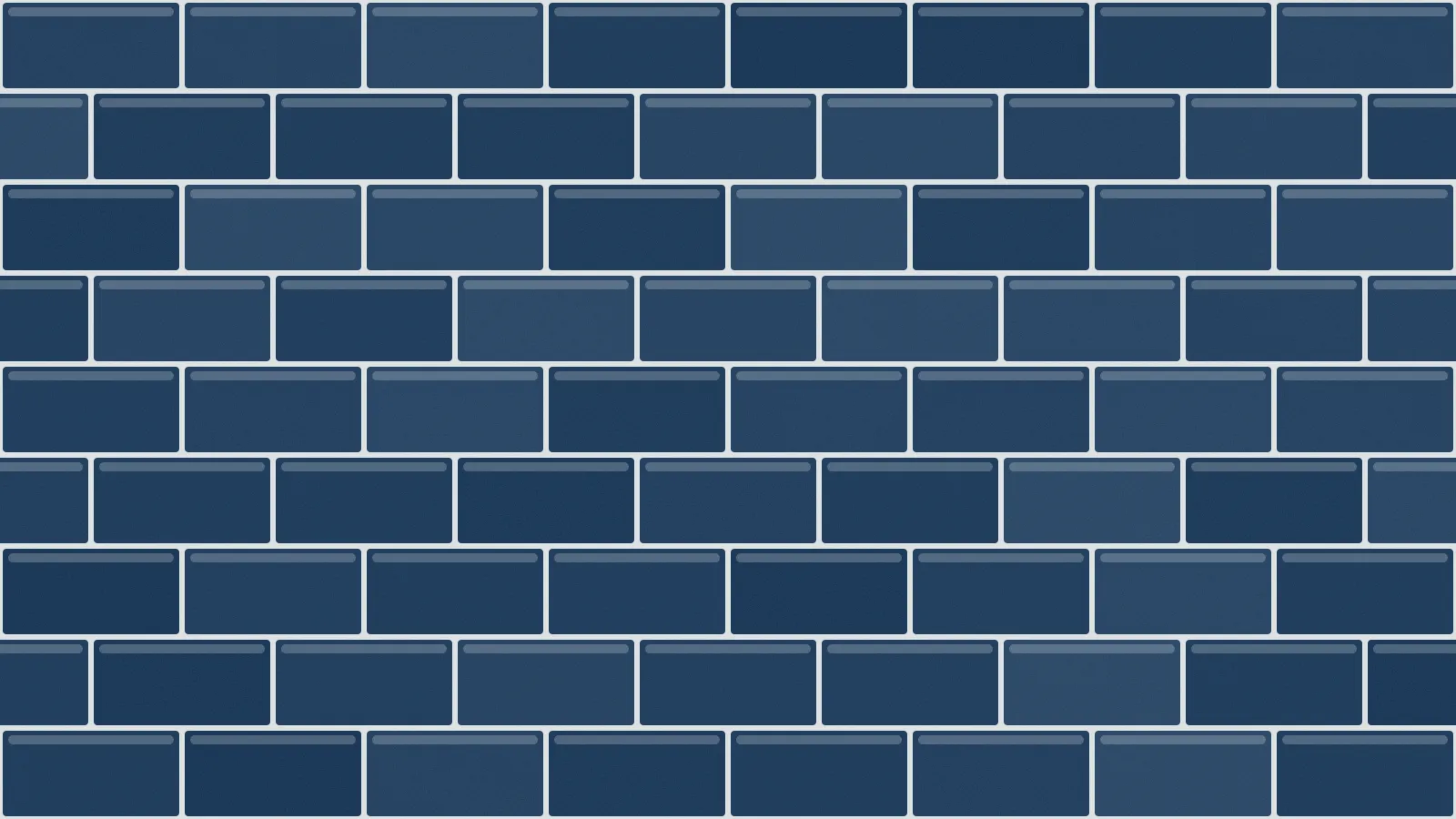 Navy blue wall tiles with pale grout lines
