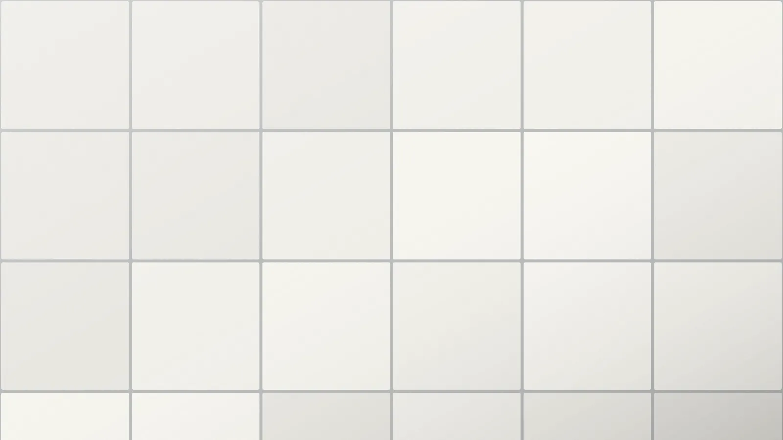 White square tiles with grey joints