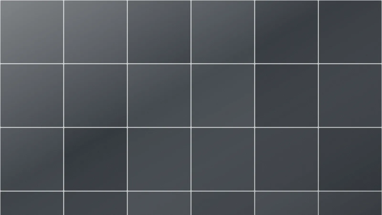 A grid of dark grey square tiles with narrow joints